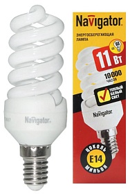 Navigator NCL-SF10-11-827-E14 лампа энергосбер витая 1/12/108